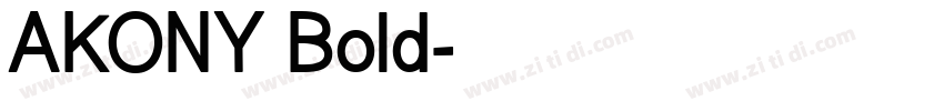 AKONY Bold字体转换